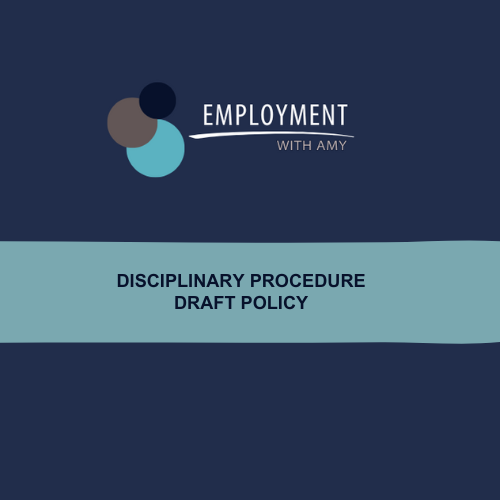 Disciplinary Procedure - Draft Policy Template